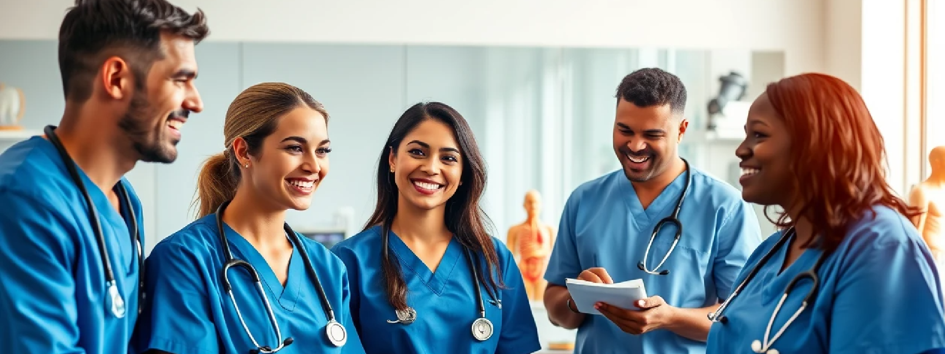 Médicos reunidos en un curso